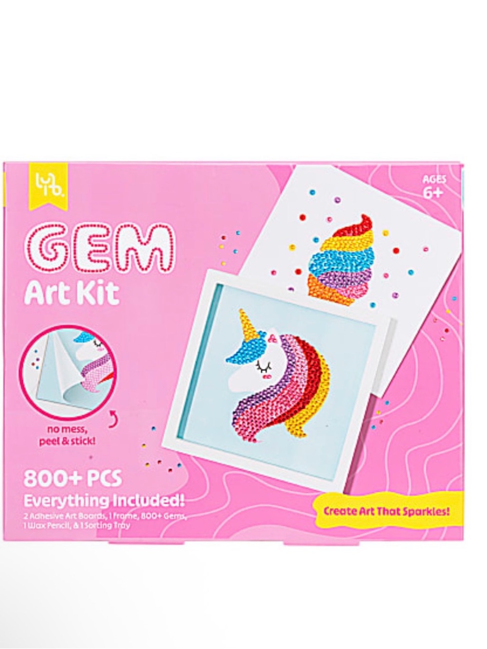 Little Yellow Bicycle Ice Cream & Unicorn Gem Art Kit Sealed New Box